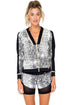Luli Fama Bombo Pintucked Sleeves Open Side Jacket